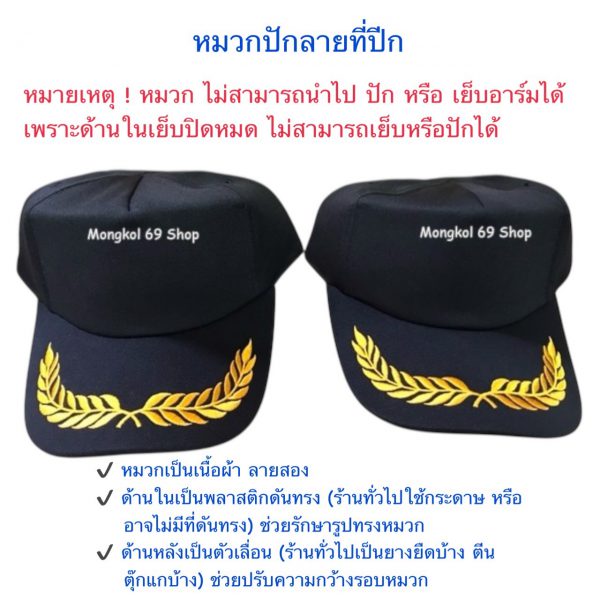 หมวกปักลายที่ปีก (1)